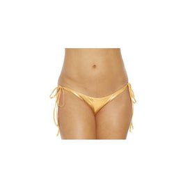 Lame Tie Side Mini Scrunch  Bottom - Gold - One Size