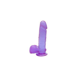 Crystal Jellies Ballsy Cock With Suction Cup 6-inch - Purple