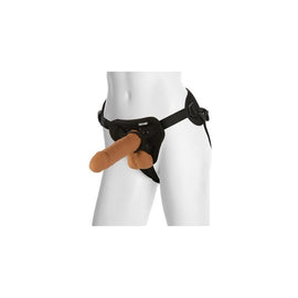 The Realistic 6-Inch Cock With Supreme Harness - Brown