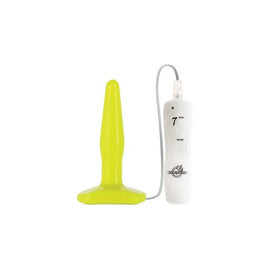Glo Butt Plug Slim Vibrating - Yellow