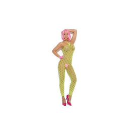 Footless Bodystocking - Chartreuse -