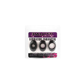 Vibrator Enhancer Silicone - 3  Pack - Black