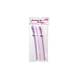 Bachelorette Party Jumbo Flexy Super Percker Straws - 10 Pack