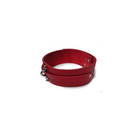 Bondage Basics Leather Collar - Red