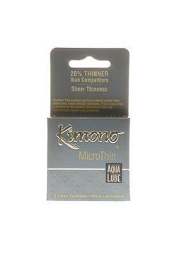 Kimono Micro Thin Ultra Lubricated Condoms - 3 Pack