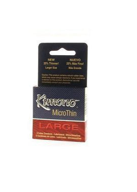 Kimono Microthin Large Condoms - 3 Pack