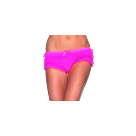 Lace Ruffle Shorts - Neon Pink  - One Size