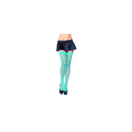 Fishnet Thigh Highs - Neon  Blue - One Size