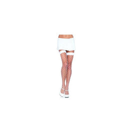 Fence Net Thigh Highs - White  - One Size