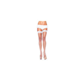 Industrial Net Stay Up Thigh  Highs - White - One Size