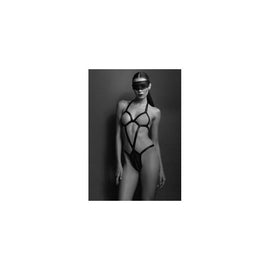 Kink Open Cup Teddy with  Crotchless Panty and Mask