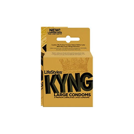 Lifestyles Kyng Gold Large Condoms - 3 Pack