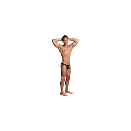 Euro Male Mini Pouch Thong -  Black - Small-medium