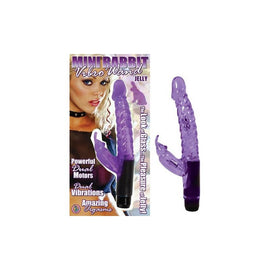 Mini Rabbit Vibro Wand Jelly - Purple