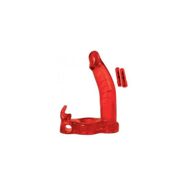 Double Penetrator Cockring - Red