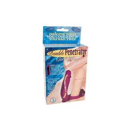 Double Penetrator Cockring - Purple