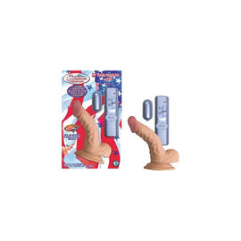 All American Whoppers  5 Inch Vibrating Dong with Balls  - Flesh