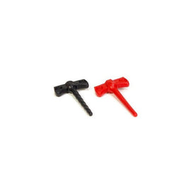Cockscrew Handled Sound Sets 1 Screw and 1 Straight -  Red/black