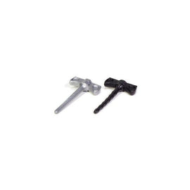 Cockscrew Handled Sound Sets 1 Screw and 1 Straight - Zink/black