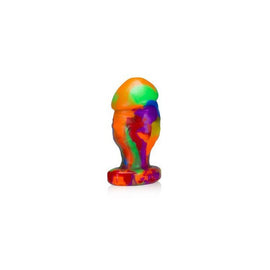 Honcho-2 Medium Stumpy Dick Shape Buttplug - Rainbow