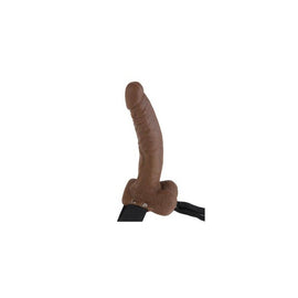 Fetish Fantasy Series 9 Inch Hollow Strap-on with Balls - Brown