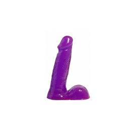 Basix Rubber Works 6-inch Dong  With Balls - Purple