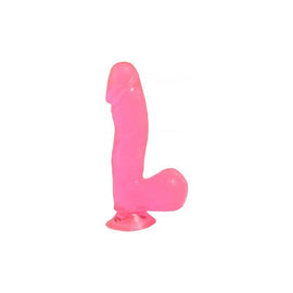 Basix Rubber Works 6.5-inch Dong with Suction Cup - Pink