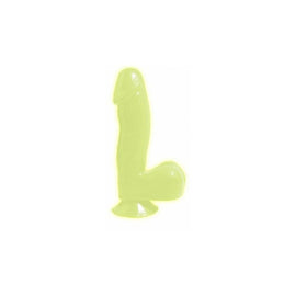 Basix Rubber - 6.5-inch Dong with Suction Cup - Glow In The Dark