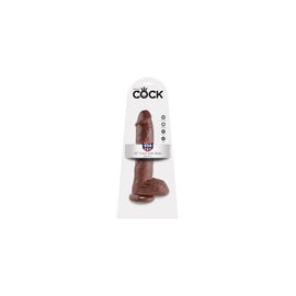King Cock 10-inch Cock with  Balls - Brown