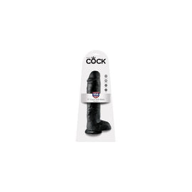 King Cock 11-inch Cock with  Balls - Black