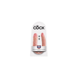 King Cock Medium Double  Trouble - Flesh