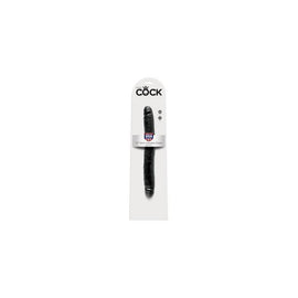 King Cock 12-inch Slim Double  Dildo - Black