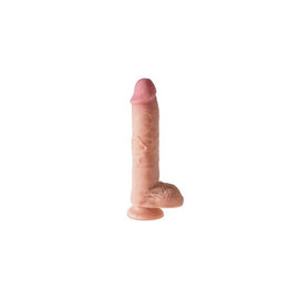 King Cock 10 Inch Dual Density Fat Cock with Balls