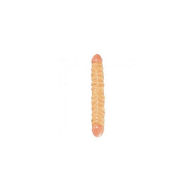 Ivory Duo Veined Double Dong 12-inch - Ivory