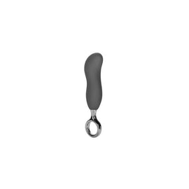Curve It Up Pliable Silicone  Probe with Designer Pull Ring - Gray