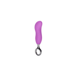 Curve It Up Pliable Silicone  Probe with Designer Pull Ring - Purple