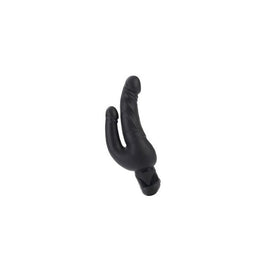 Waterproof Power Stud Over And Under Dong - Black