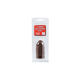 Latex Extension Noduled Cock Head 3-inch - Brown