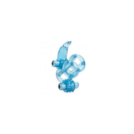 Basic Essentials Double Trouble Vibrating Support System - Blue