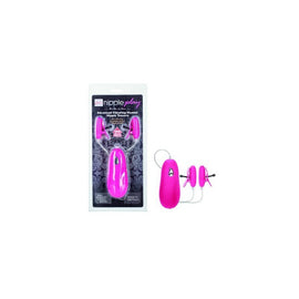 Advanced Vibrating Heated  Nipple Teasers - Pink