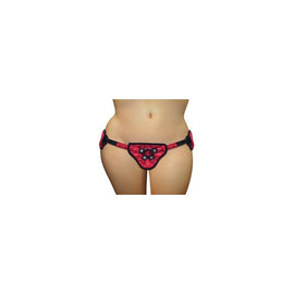 Plus Size Red Lace with  Satin Corsette Strap-on