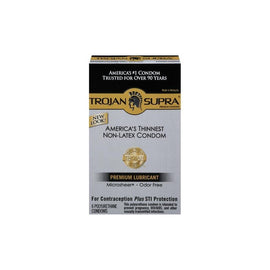 Trojan Supra Lubricated Condoms - 6 pack